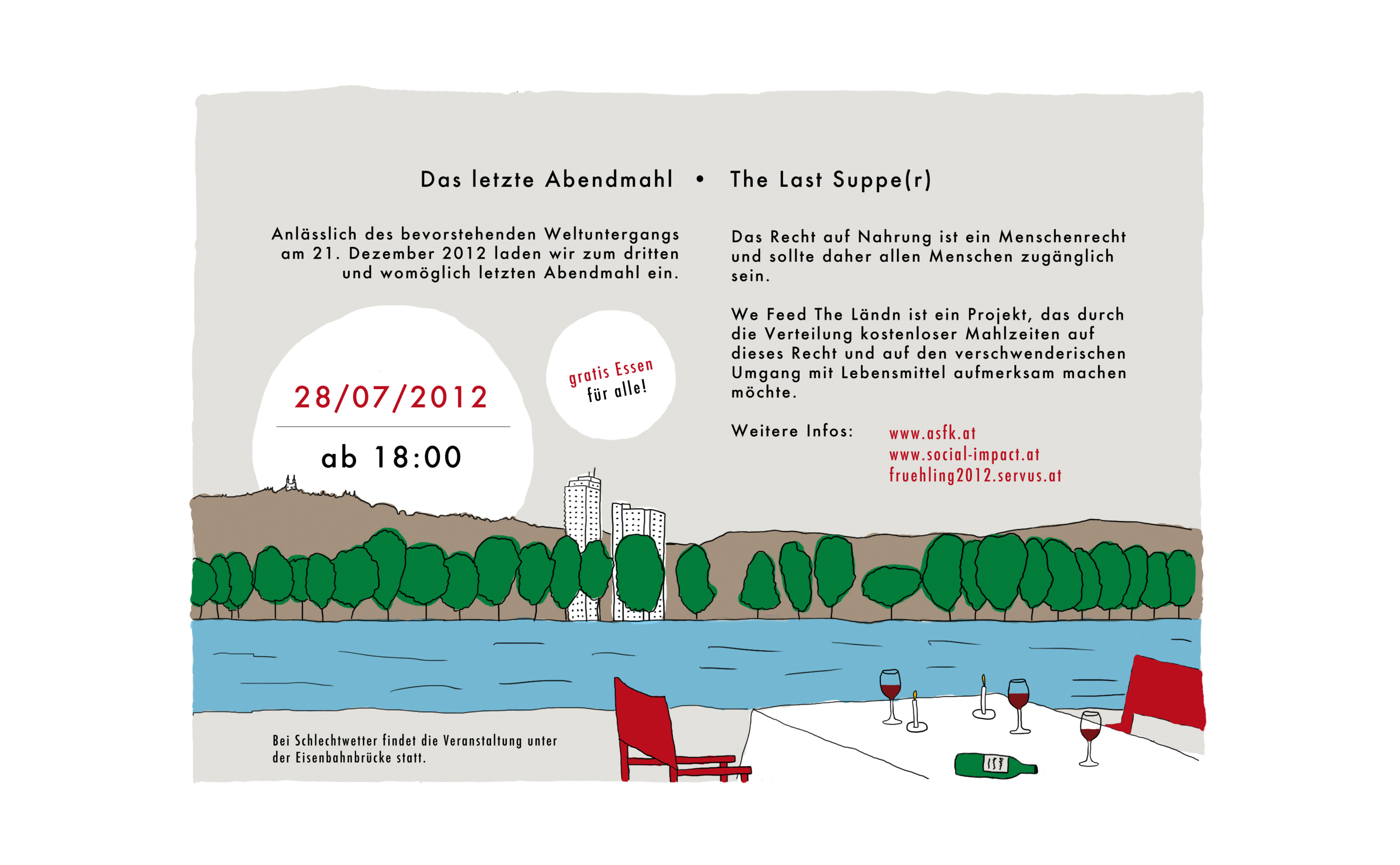 We Feed The Ländn 2012 - Flyer Back (Print, Illustrationen)