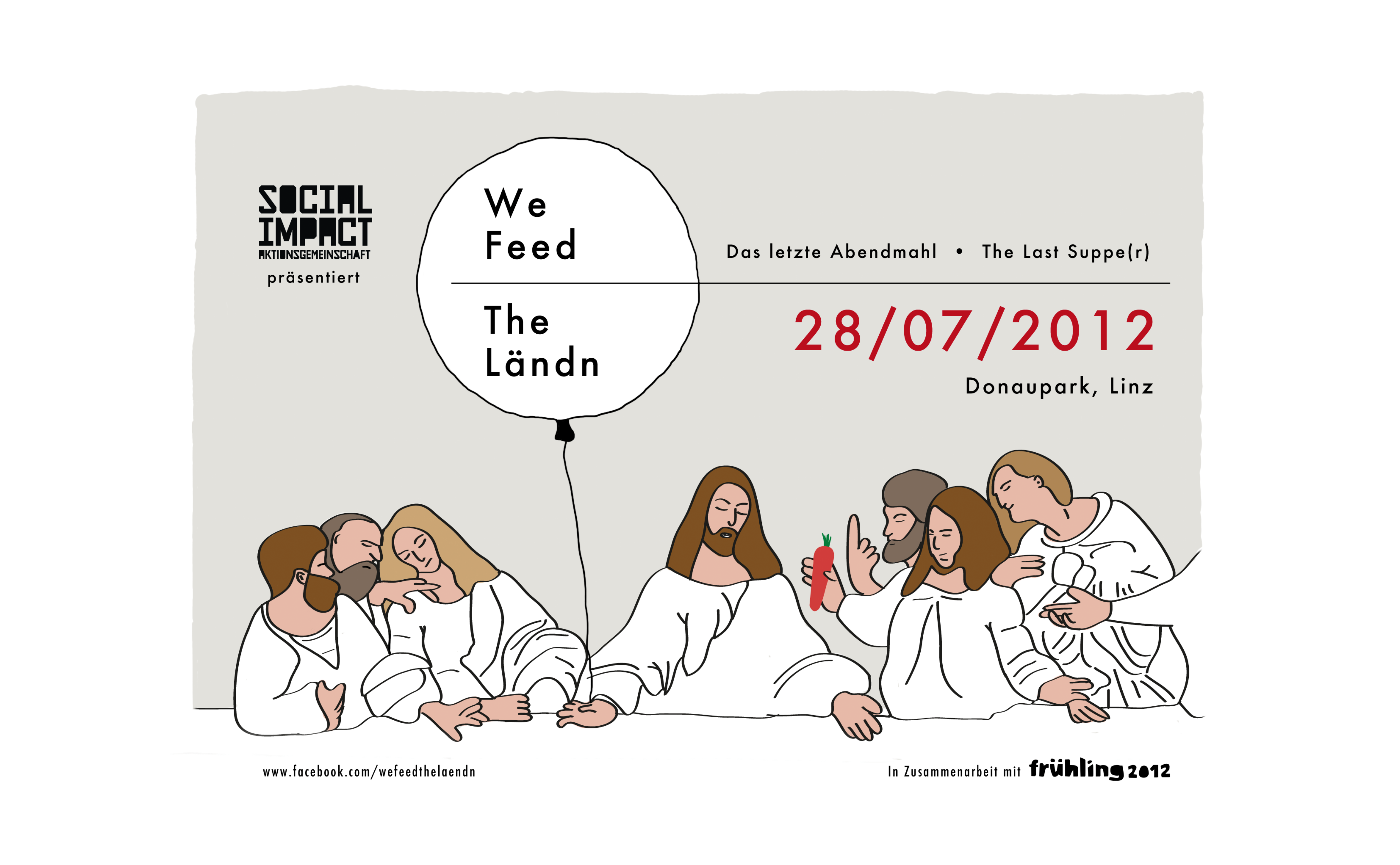 We Feed The Ländn 2012 - Flyer Front (Print, Illustrationen)